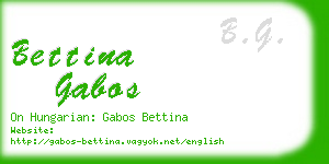 bettina gabos business card